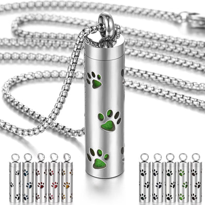 Essential Oil Necklace for Women, Aromatherapy Pendant Necklace 316L Stainless Steel Diffuser Necklace, Essential Oil Jewelry Gift for Men Women, Christmas, Birthday XN046-13